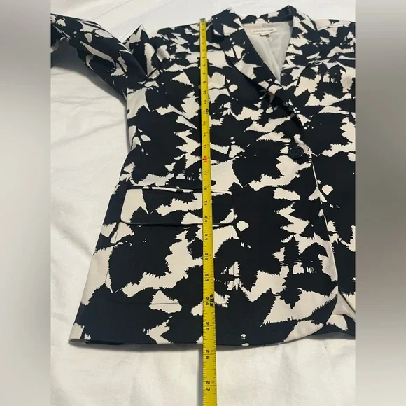 Coldwater Creek Women’s Black & White LS One Button Abstract Blazer Size 14 - Picture 14 of 16